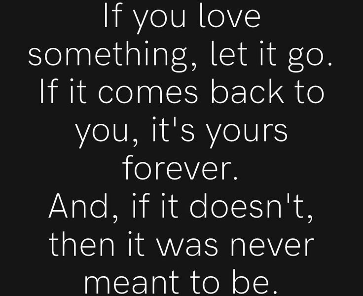 If You Love Something Let It Go