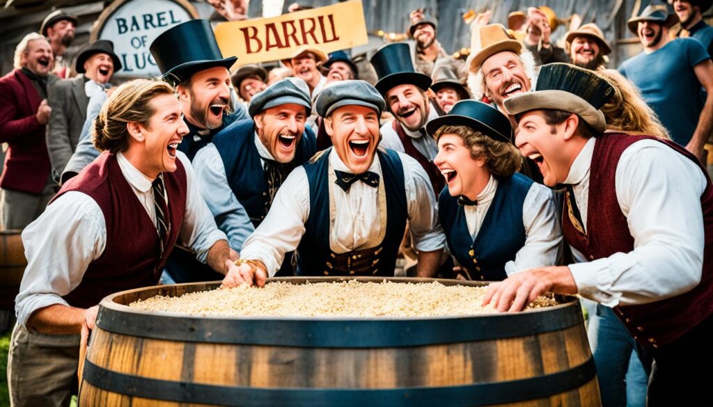 history of the idiom barrel of laughs