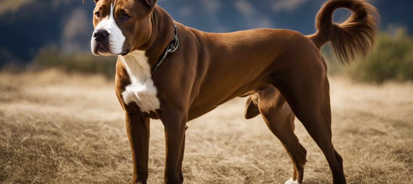 pitbull dog with long hair