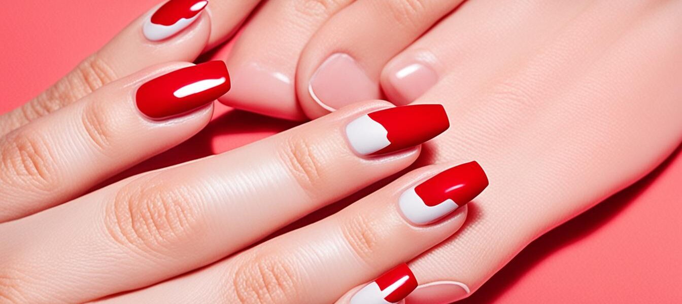 red tip nails