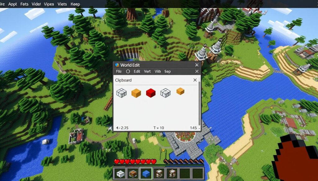 Minecraft WorldEdit clipboard and schematic management