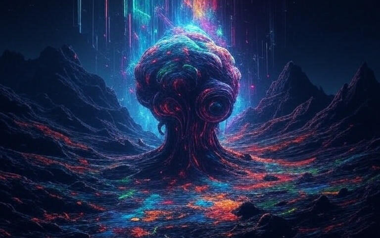 Mysterious digital glitch representing chxrrigguk origins and trends